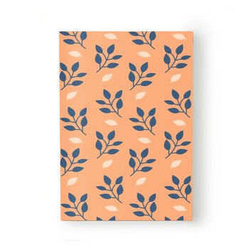 Caiet tip Agenda Heartwork cu muchie cusuta, Frunze stilizate albastre, Latime 140 mm x Inaltime 200 mm Caiet tip Agenda Heartwork cu muchie cusuta, Frunze stilizate albastre, Latime 140 mm x Inaltime 200 mm