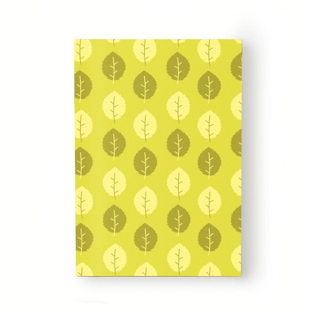 Caiet tip Agenda Heartwork cu muchie cusuta, Frunze de mar fundal galben, Latime 140 mm x Inaltime 200 mm