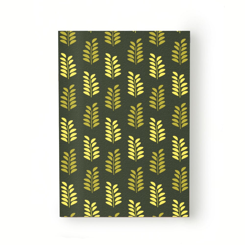 Caiet tip Agenda Heartwork cu muchie cusuta, Frunze de salcam verde inchis, Latime 140 mm x Inaltime 200 mm