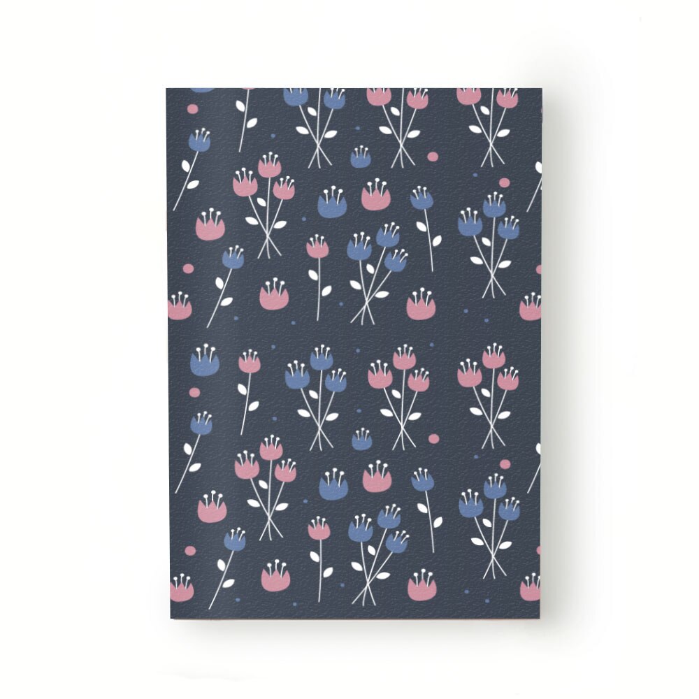 Caiet tip Agenda Heartwork cu muchie cusuta, Lalele stilizate in buchet, Latime 140 mm x Inaltime 200 mm