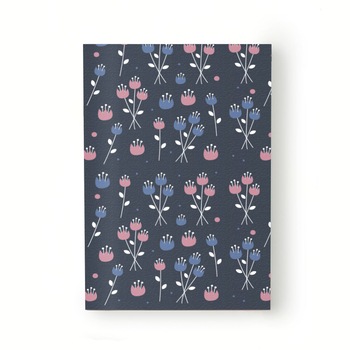 Caiet tip Agenda Heartwork cu muchie cusuta, Lalele stilizate in buchet, Latime 140 mm x Inaltime 200 mm Caiet tip Agenda Heartwork cu muchie cusuta, Lalele stilizate in buchet, Latime 140 mm x Inaltime 200 mm