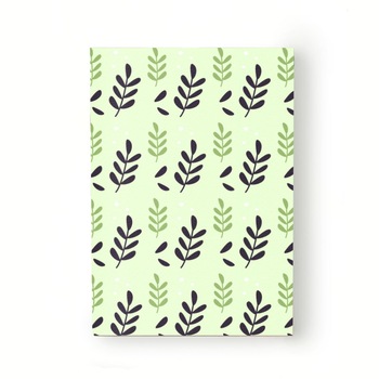 Caiet tip Agenda Heartwork cu muchie cusuta, Frunzulite fundal verde, Latime 140 mm x Inaltime 200 mm Caiet tip Agenda Heartwork cu muchie cusuta, Frunzulite fundal verde, Latime 140 mm x Inaltime 200 mm