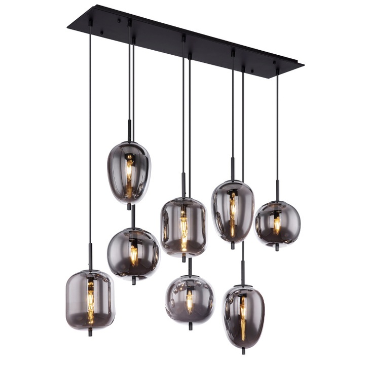 Globo Lighting Anya, Blacky Globо, 15345-8, Черен, 8xE14
