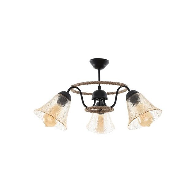 Lustra Yagiz, 3, Begusa, E 27, 60 W,negru