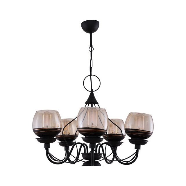 Lustra Bercis ,5,Begusa, E 27, 60 W,negru