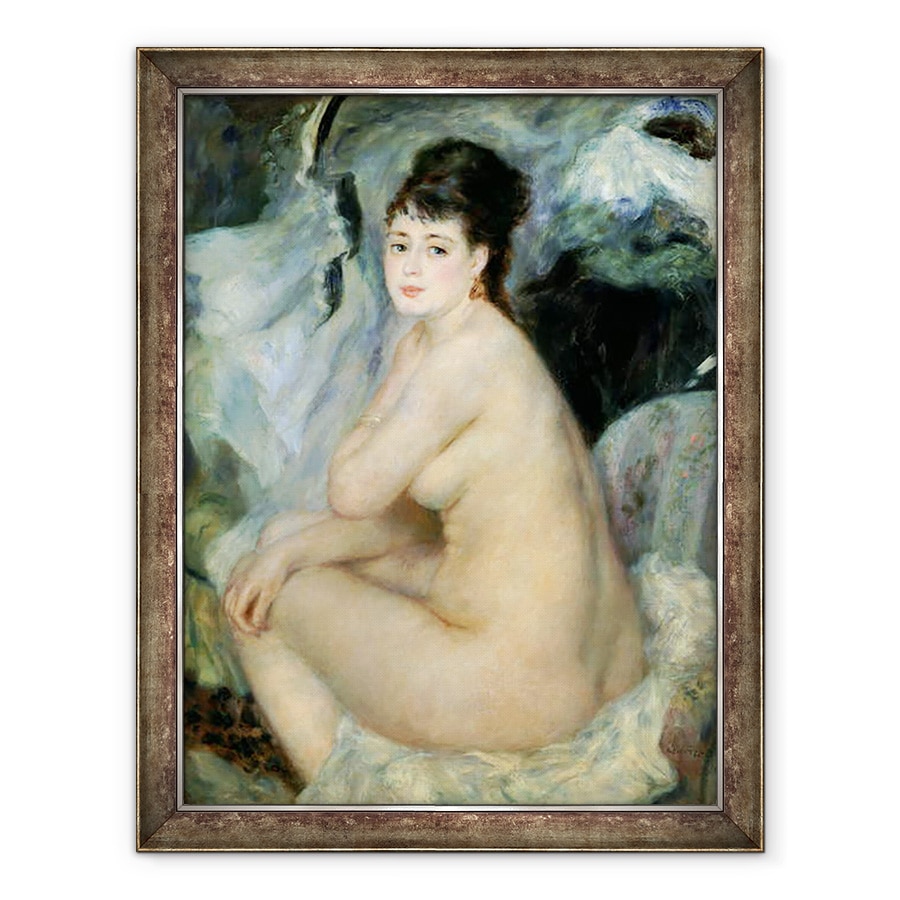 Tablou inramat - Pierre Auguste Renoir - Nud sau Nud asezat pe o canapea, 70 x 90 cm