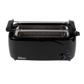 Prajitor de paine cu functie dezghetare, long slot, 4 felii, 1400 W, Negru/ ZLN 2713 Prajitor de paine cu functie dezghetare, long slot, 4 felii, 1400 W, Negru/ ZLN 2713