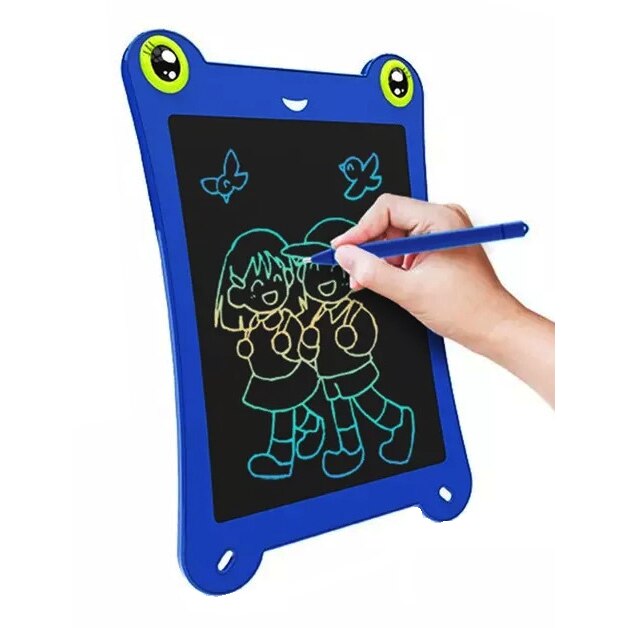 Tableta LCD pentru notite si desene cu stergere automata 8.5 Inch, albastru