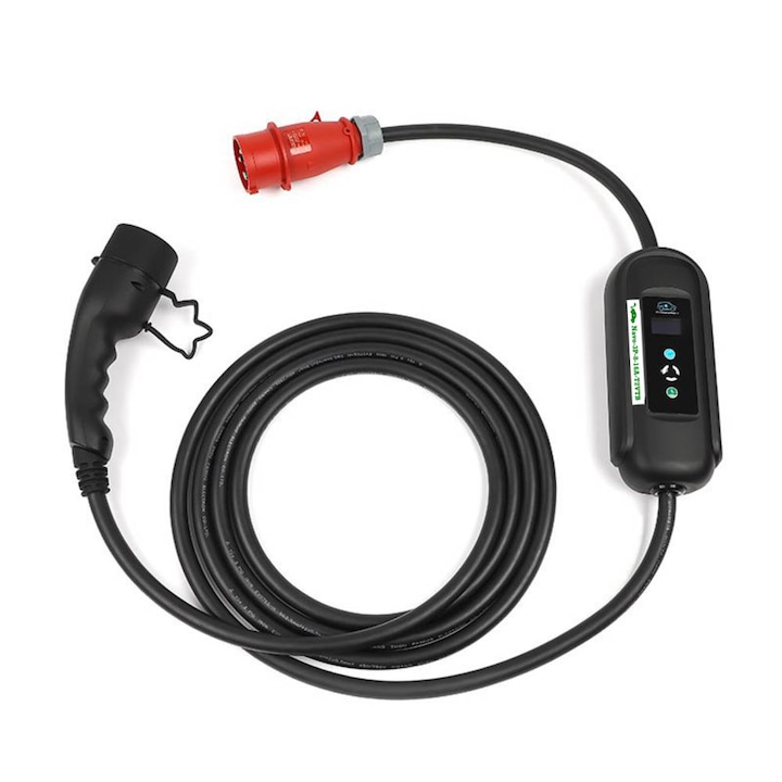 Incarcator portabil pentru masina electrica trifazat 11KW cu limitator de putere 8-16A TYPE 2 (tip 2) si cu temporizare