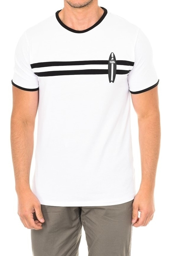 Tricou Barbati Karl Lagerfeld Logo T-Shirt Short Sleeve, Rosu, Alb, L