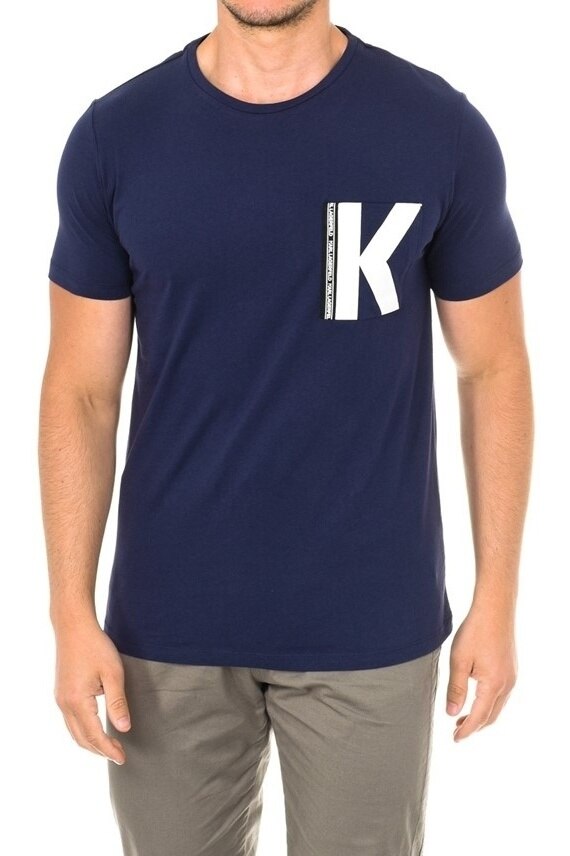 Tricou Barbati Karl Lagerfeld Logo T-Shirt Short Sleeve, Bleumarin