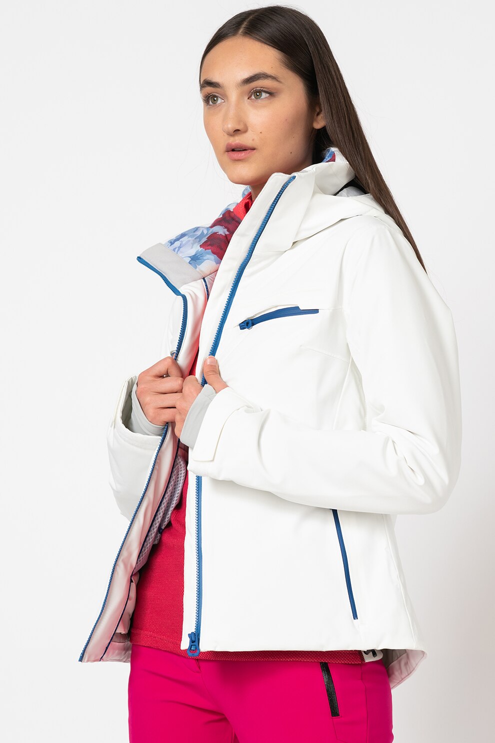 Helly Hansen, Geaca slim fit pentru ski Alphelia, Alb/Albastru, M