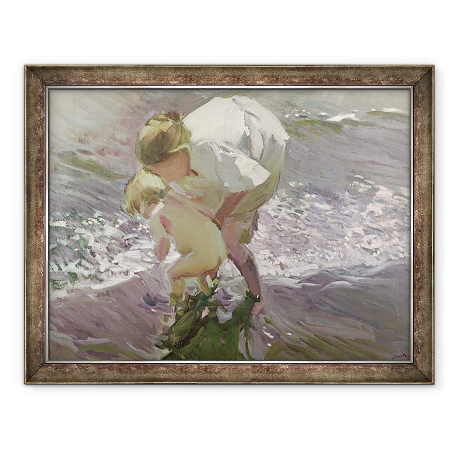 Tablou inramat - Joaquin Sorolla y Bastida - Saldat pe plaja, 70 x 90 cm