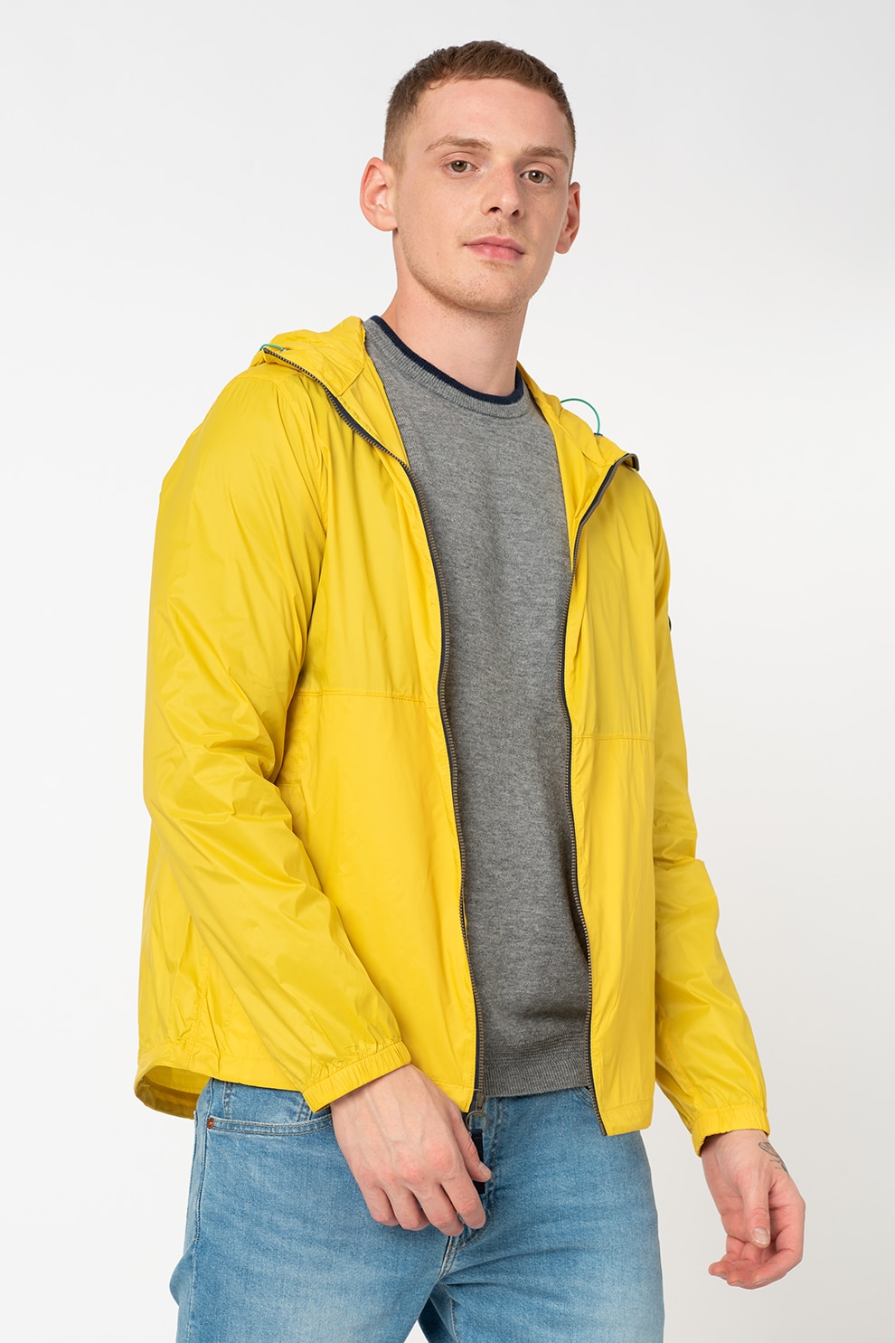 Timberland, Jacheta impermeabila cu gluga Route Racer, Galben mustar, XL