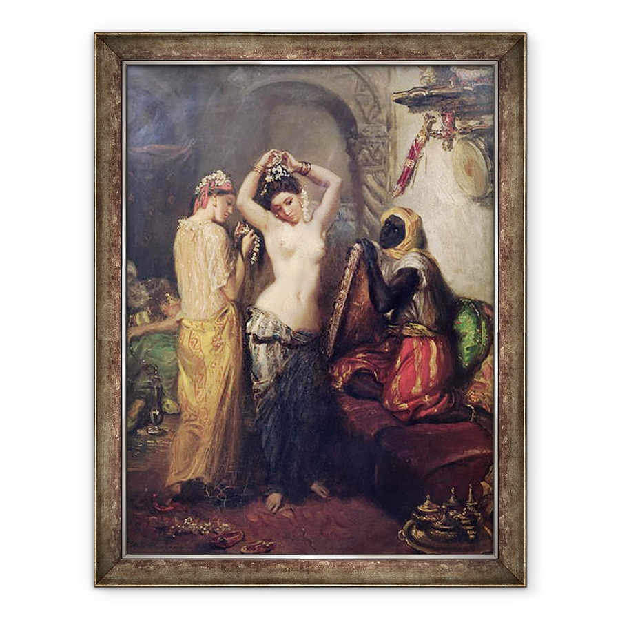 Tablou inramat - Theodore Chasseriau - Toaleta in Seraglio, 60 x 80 cm