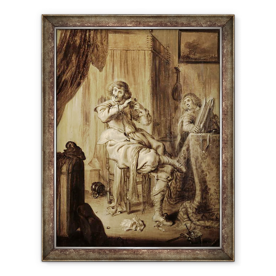 Tablou inramat - Adriaen Pietersz van de Venne - Un Gentleman la toaleta lui, 60 x 80 cm