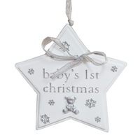 Decoratiune in forma de steluta, Primul Craciun, Bambino by Juliana