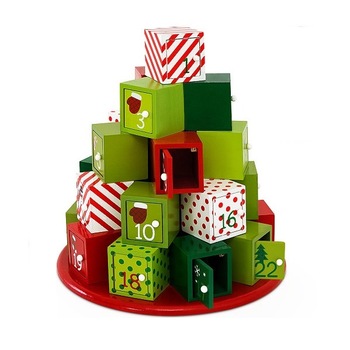 Decoratiune Craciun, Calendar Advent cu 24 sertare, Brad, MDF, 30.5x27 cm, Ego Decoratiune Craciun, Calendar Advent cu 24 sertare, Brad, MDF, 30.5x27 cm, Ego