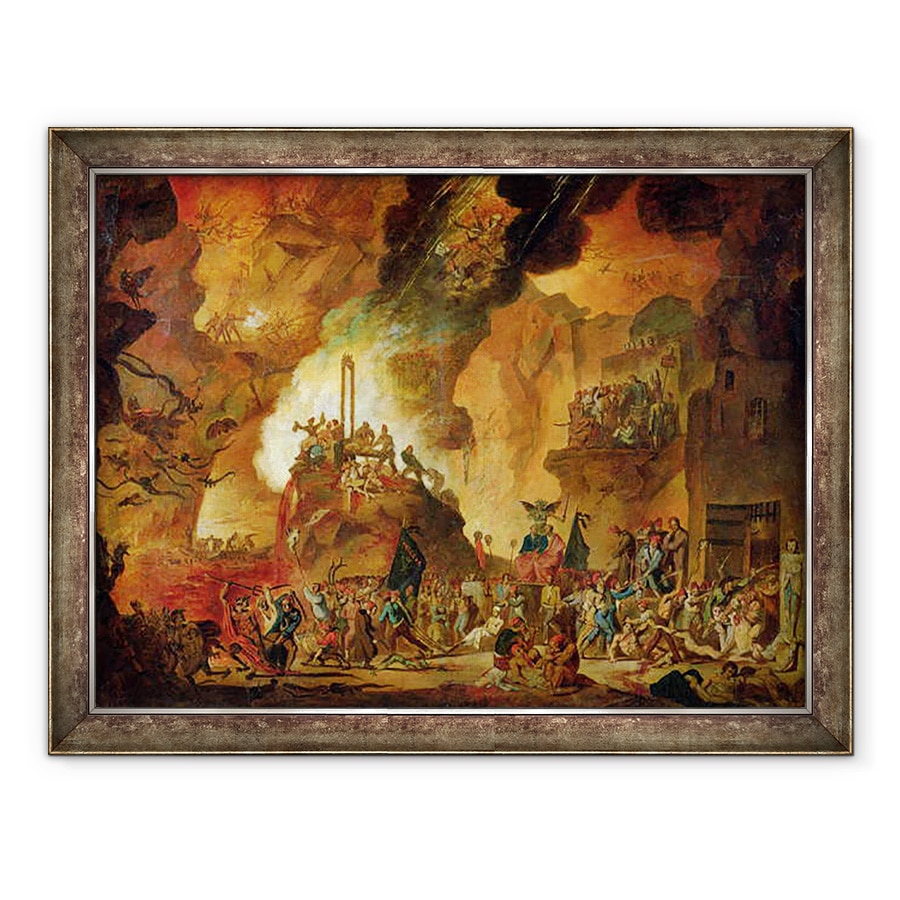 Tablou inramat - Nicolas Antoine Taunay - Triumful ghilotina in iad, 70 x 90 cm