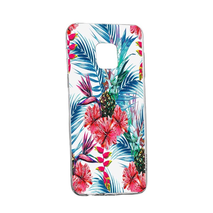 Husa Tropical, Ananas, pentru Xiaomi Redmi Note 9S, rezistenta la uzura, anti-alunecare, 221