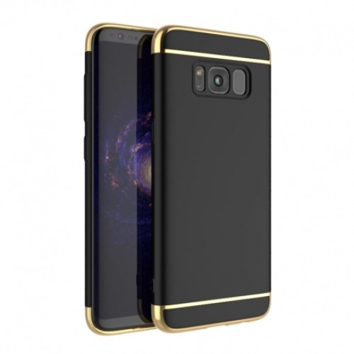 Husa Samsung Galaxy S7 Edge, Ipaky, 3in1, Negru/Auriu
