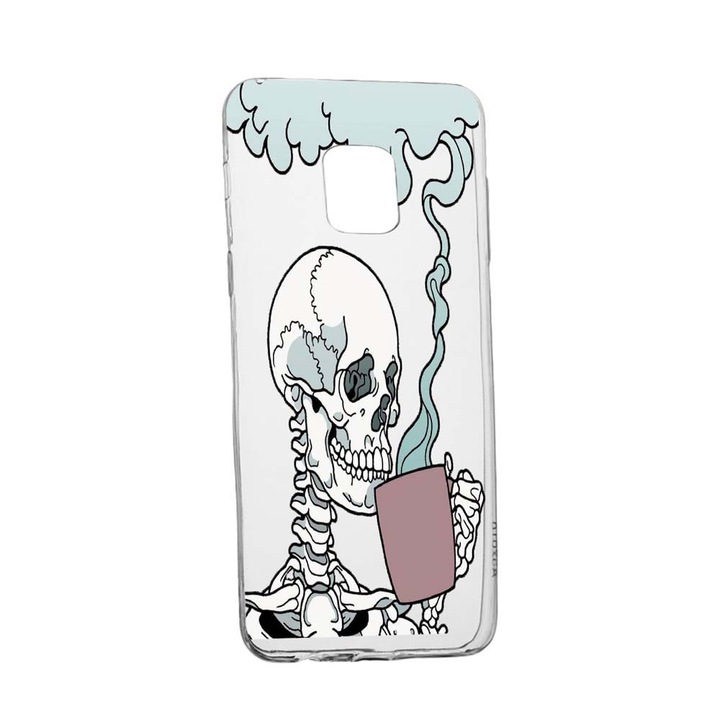 Husa Thinking Skull, pentru Xiaomi Redmi Note 9S, rezistenta la uzura, anti-alunecare, 252