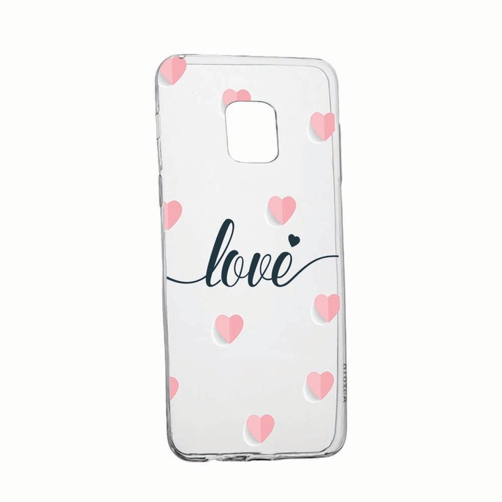 Husa pentru Xiaomi Redmi Note 9S, Love+Hearts, rezistenta la uzura, anti-alunecare, 85