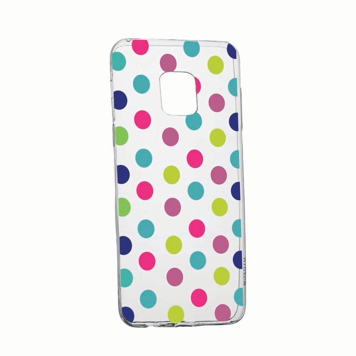 Husa pentru Xiaomi Redmi Note 9S, Dots Color, rezistenta la uzura, anti-alunecare, 61