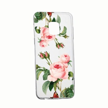 Husa pentru Xiaomi Redmi Note 9 Pro, rezistenta la uzura, anti-alunecare, Trandafir, 172 Husa pentru Xiaomi Redmi Note 9 Pro, rezistenta la uzura, anti-alunecare, Trandafir, 172