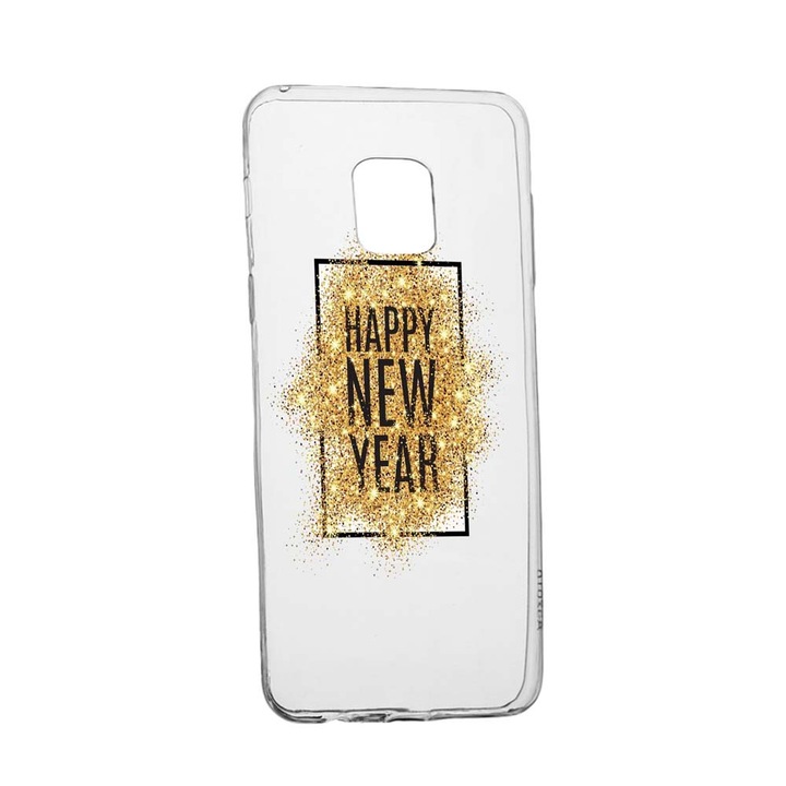 Husa Happy New Year, pentru Xiaomi Redmi Note 9 Pro Max, rezistenta la uzura, anti-alunecare, 355