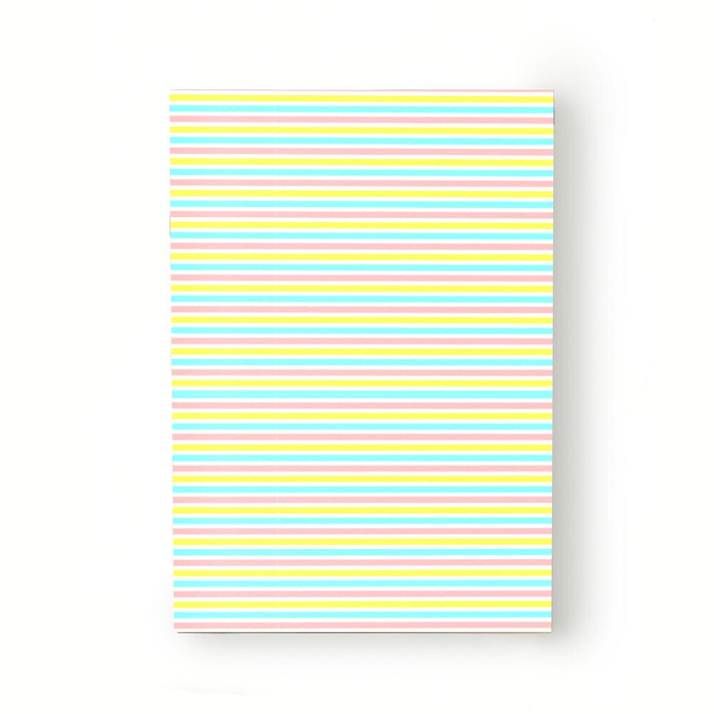 Caiet tip Agenda Heartwork cu muchie cusuta, Linii colorate paralele, Latime 140 mm x Inaltime 200 mm