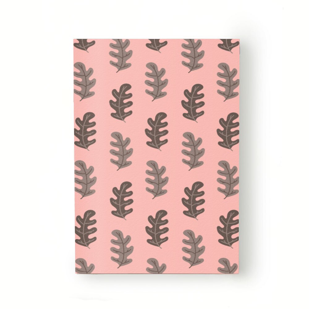Caiet tip Agenda Heartwork cu muchie cusuta, Frunze stejar roz, Latime 140 mm x Inaltime 200 mm