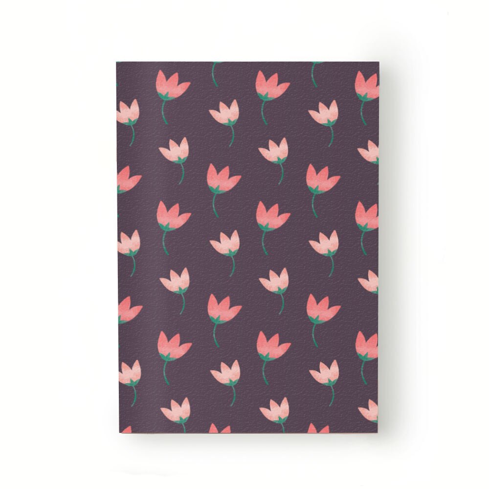 Caiet tip Agenda Heartwork cu muchie cusuta, Lalele primvara roz, Latime 140 mm x Inaltime 200 mm