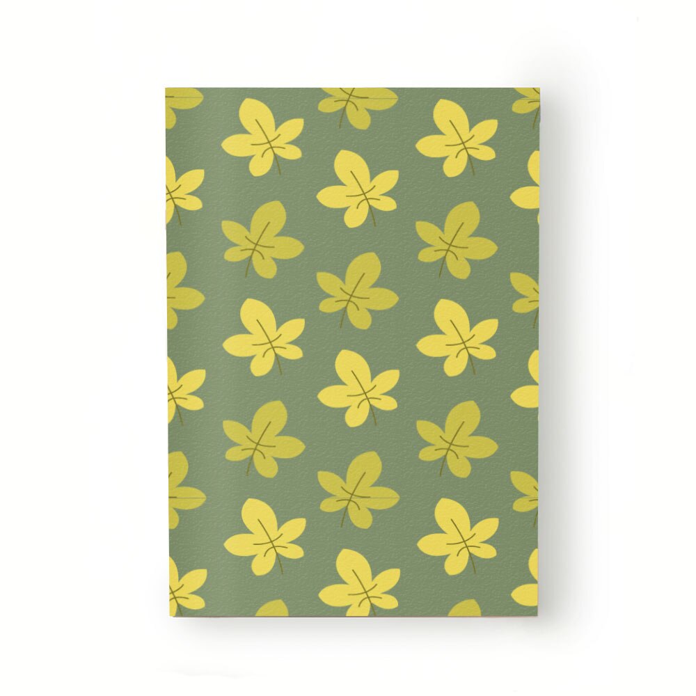 Caiet tip Agenda Heartwork cu muchie cusuta, Frunze verzi de toamna, Latime 140 mm x Inaltime 200 mm