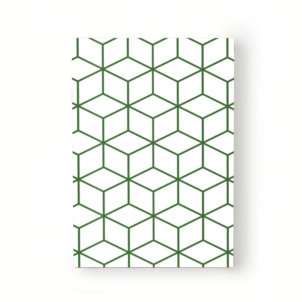 Caiet tip Agenda Heartwork cu muchie cusuta, Cuburi verzi, Latime 140 mm x Inaltime 200 mm