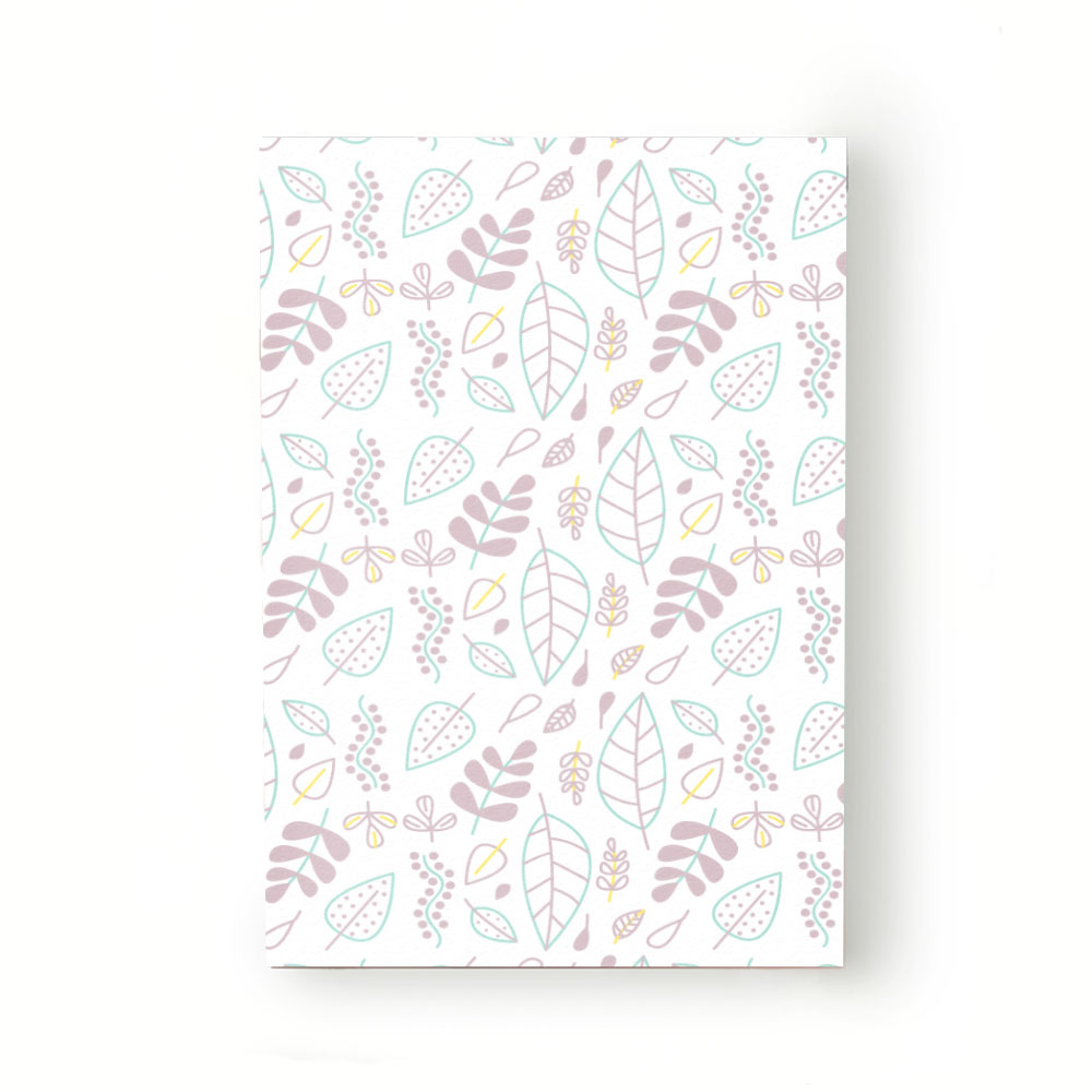 Caiet tip Agenda Heartwork cu muchie cusuta, Model natural stilizat alb, Latime 140 mm x Inaltime 200 mm