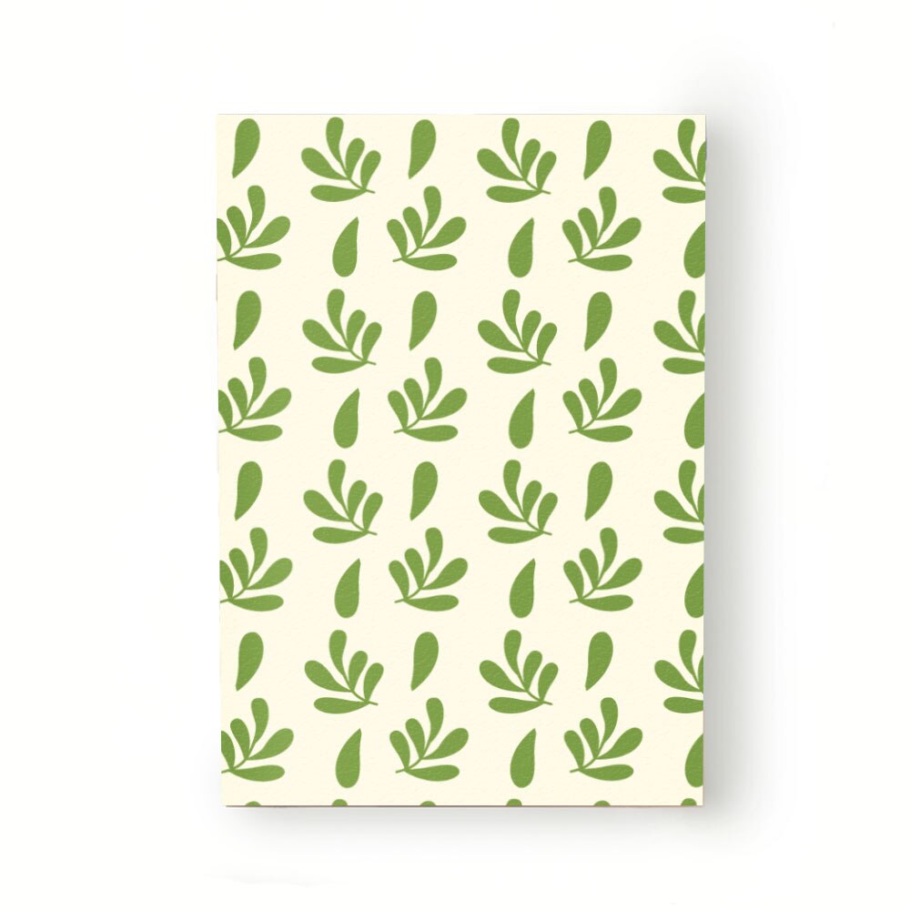 Caiet tip Agenda Heartwork cu muchie cusuta, Vegetal frunze verzi, Latime 140 mm x Inaltime 200 mm