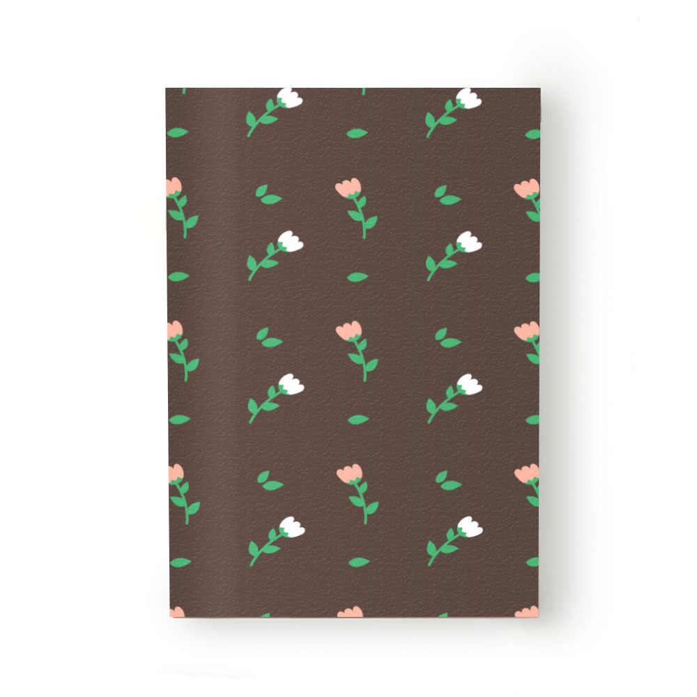 Caiet tip Agenda Heartwork cu muchie cusuta, Lalele albe si roz, Latime 140 mm x Inaltime 200 mm