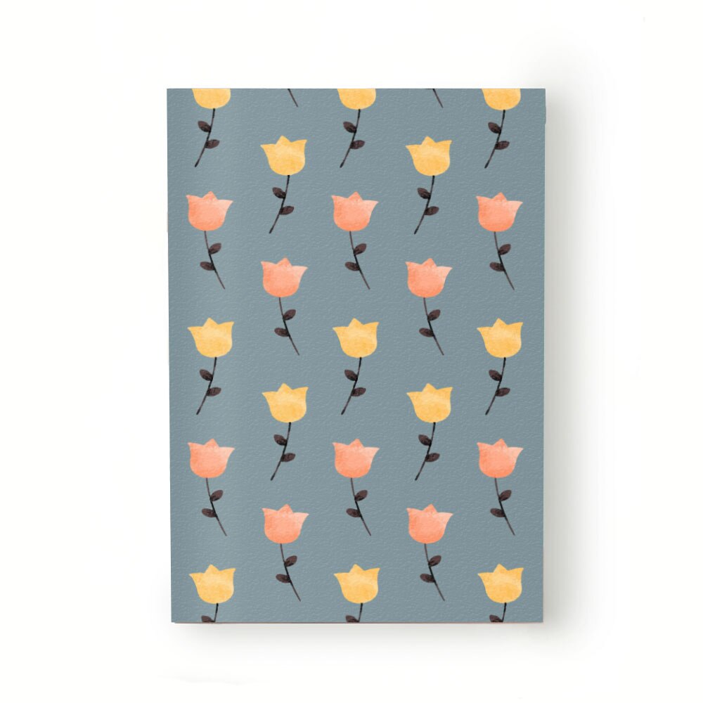 Caiet tip Agenda Heartwork cu muchie cusuta, Lalele delicate vintage, Latime 140 mm x Inaltime 200 mm