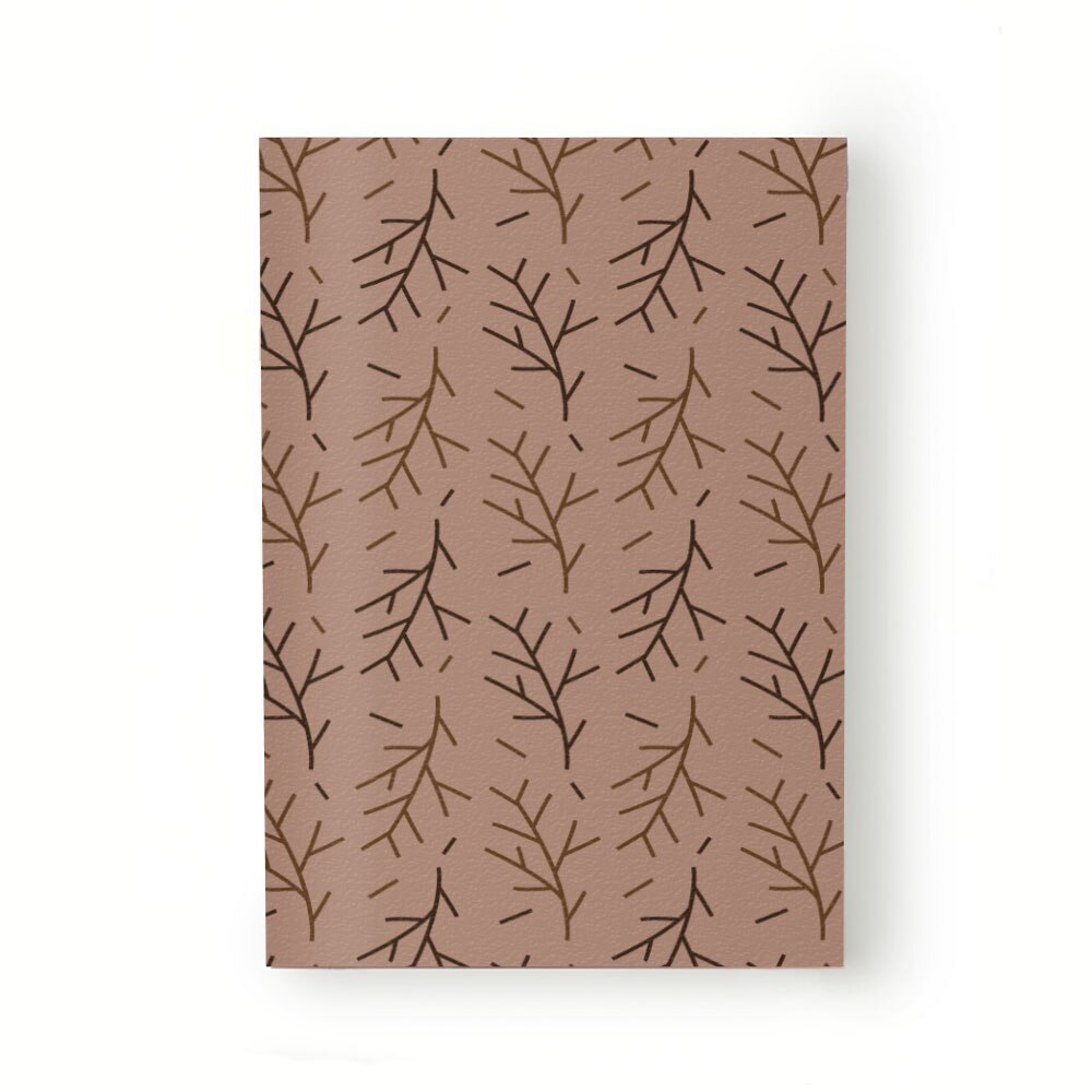 Caiet tip Agenda Heartwork cu muchie cusuta, Crengute fundal maro, Latime 140 mm x Inaltime 200 mm