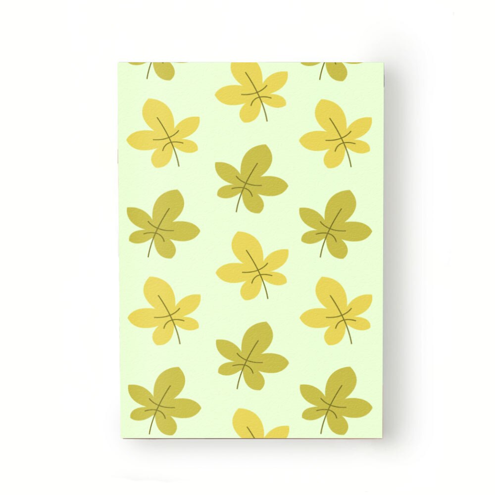 Caiet tip Agenda Heartwork cu muchie cusuta, Frunze galbene de toamna, Latime 140 mm x Inaltime 200 mm