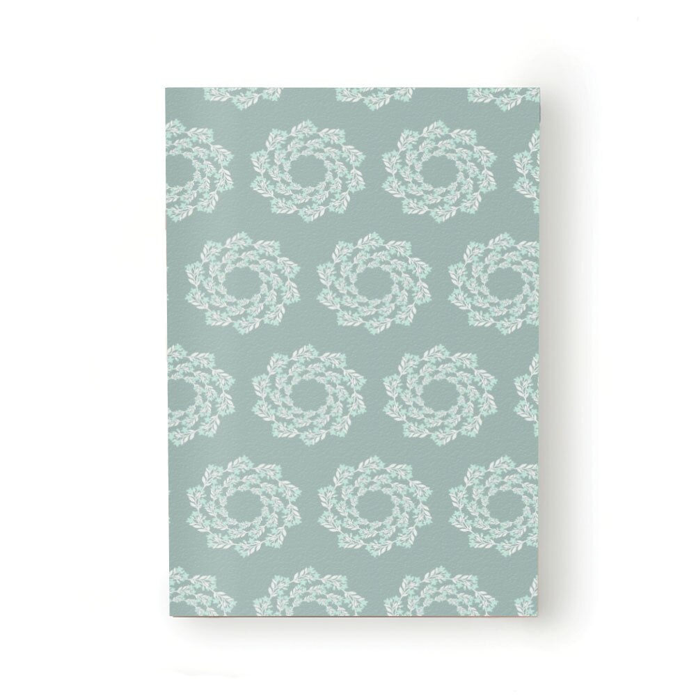 Caiet tip Agenda Heartwork cu muchie cusuta, Ghirlanda naturala verde, Latime 140 mm x Inaltime 200 mm