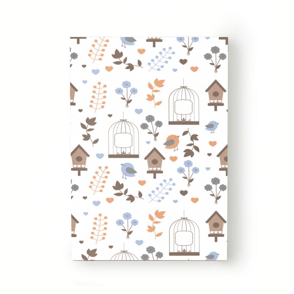 Caiet tip Agenda Heartwork cu muchie cusuta, Natura pasari si flori, Latime 140 mm x Inaltime 200 mm