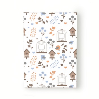 Caiet tip Agenda Heartwork cu muchie cusuta, Natura pasari si flori, Latime 140 mm x Inaltime 200 mm Caiet tip Agenda Heartwork cu muchie cusuta, Natura pasari si flori, Latime 140 mm x Inaltime 200 mm