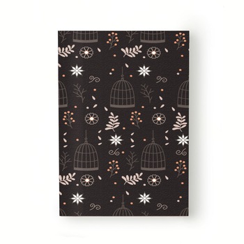 Caiet tip Agenda Heartwork cu muchie cusuta, Cusca de pasari motive naturale maro, Latime 140 mm x Inaltime 200 mm Caiet tip Agenda Heartwork cu muchie cusuta, Cusca de pasari motive naturale maro, Latime 140 mm x Inaltime 200 mm