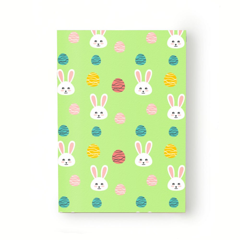 Caiet tip Agenda Heartwork cu muchie cusuta, Elemente Pasti oua colorate iepurasi, Latime 140 mm x Inaltime 200 mm