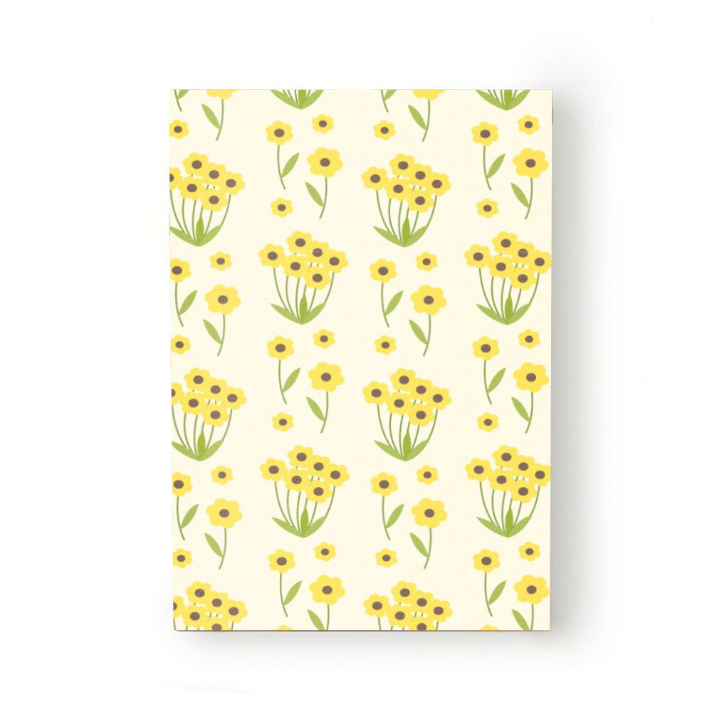 Caiet tip Agenda Heartwork cu muchie cusuta, Grup de flori galbene, Latime 140 mm x Inaltime 200 mm