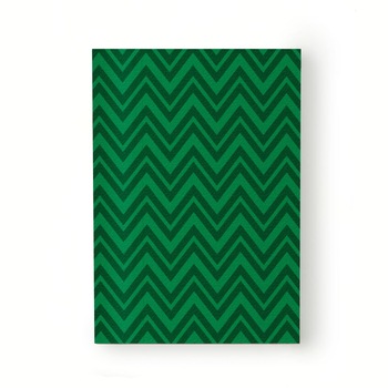 Caiet tip Agenda Heartwork cu muchie cusuta, Geometric zig zag verde inchis, Latime 140 mm x Inaltime 200 mm Caiet tip Agenda Heartwork cu muchie cusuta, Geometric zig zag verde inchis, Latime 140 mm x Inaltime 200 mm