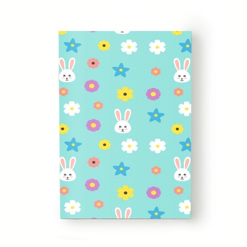 Caiet tip Agenda Heartwork cu muchie cusuta, Iepurasi si Floricele colorate, Latime 140 mm x Inaltime 200 mm Caiet tip Agenda Heartwork cu muchie cusuta, Iepurasi si Floricele colorate, Latime 140 mm x Inaltime 200 mm