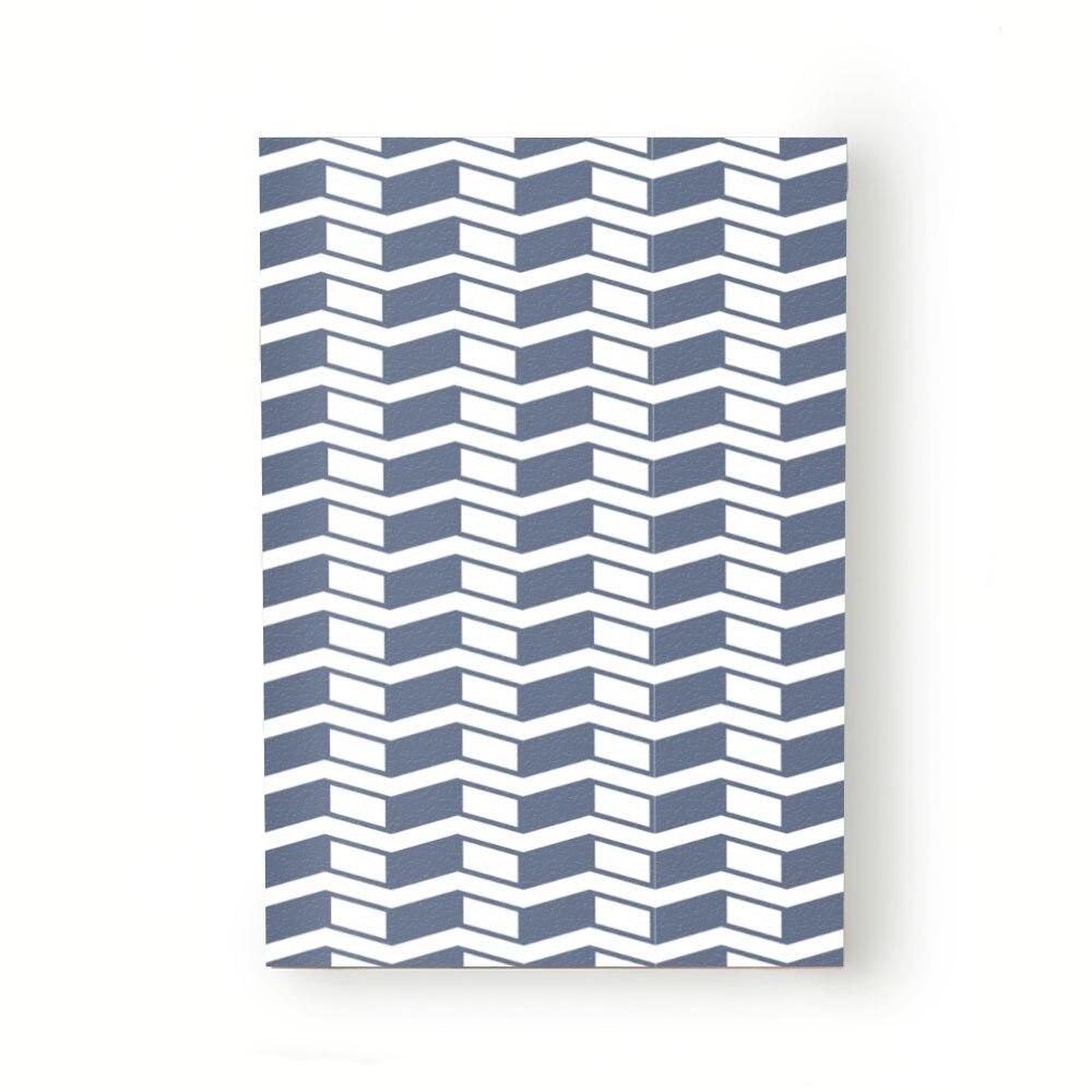 Caiet tip Agenda Heartwork cu muchie cusuta, Geometric alternativ albastru deschis, Latime 140 mm x Inaltime 200 mm